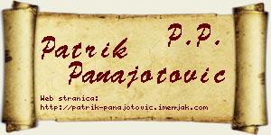 Patrik Panajotović vizit kartica